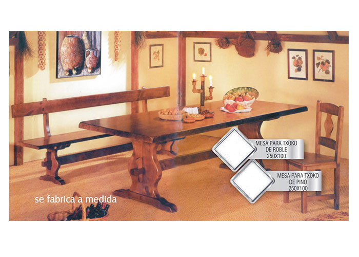 Muebles Fernández mesa de txoko de roble